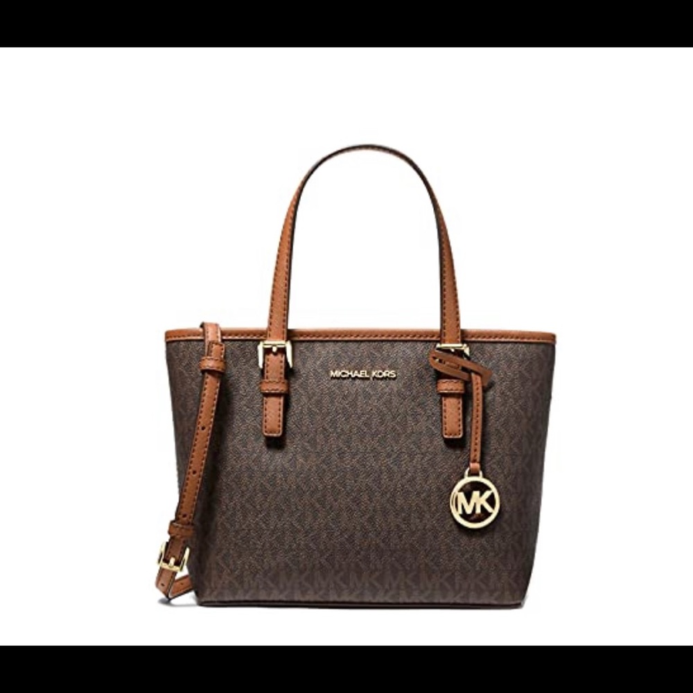 Michael Kors Jet Set Travel Extra Small Logo Top-Zip Tote Bag
